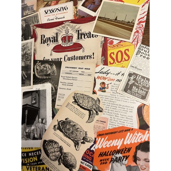 Huge 50+ Pc Vintage Ephemera Lot B&W Photos Advertising Postcards Snapshots Etc - Picture 4 of 16